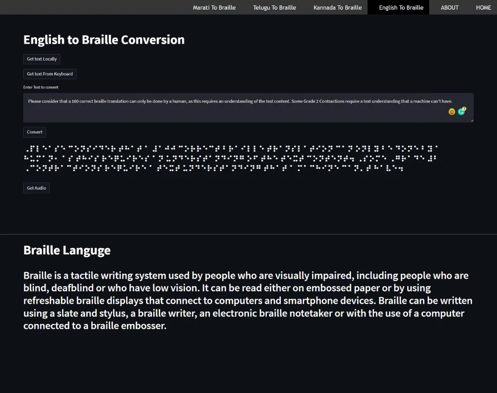 Braille Translator for Engeneering College by 7blue